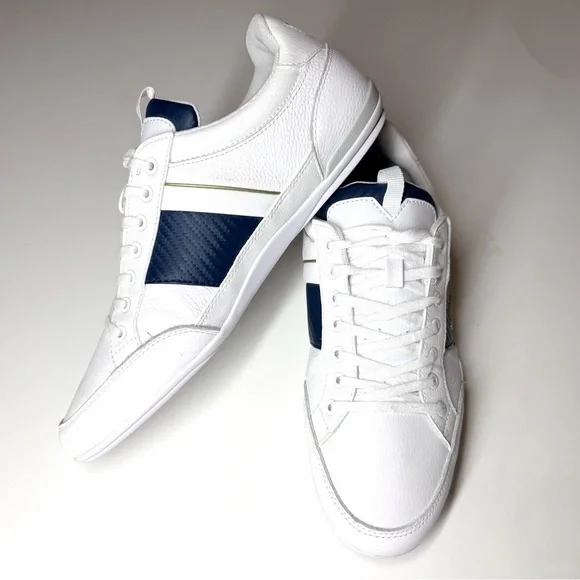 Lacoste Men's Chaymon Leather Sneakers White Size- 8.5 M - Picture 4 of 9